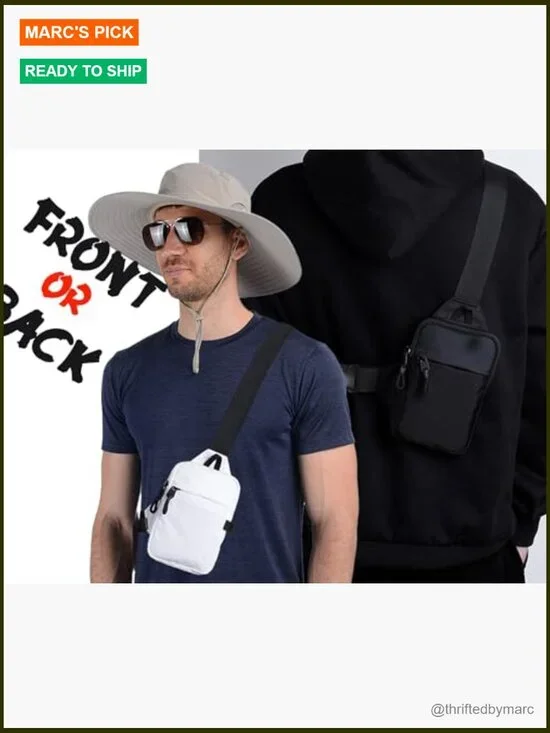 Mini Sling Crossbody Bag Nylon Adjustable Strap Travel Hiking Phone - Picture 2 of 7